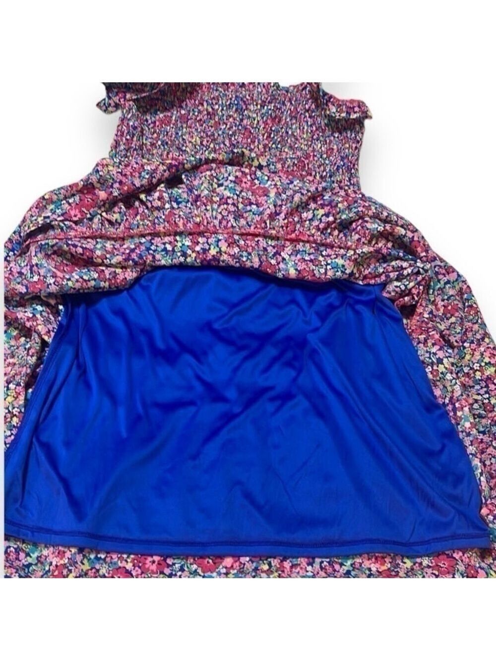 Sienna Sky Floral Maxi Dress Women's Size Large Sundress Pinks, Blues and Yellow - Picture 10 of 11